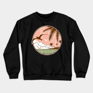 Seagull Flying Over The Ocean Crewneck Sweatshirt